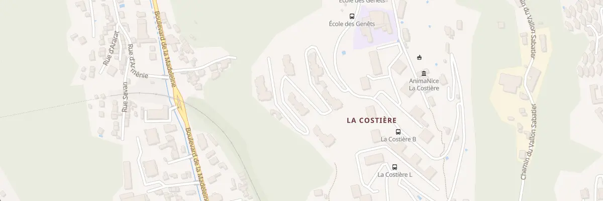 Plan du 137 Che de la Costière à Nice