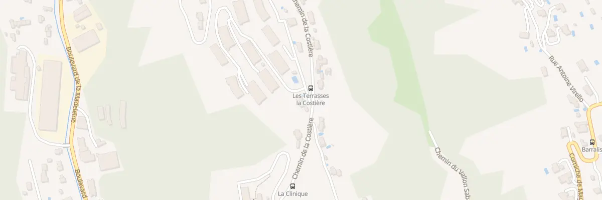 Plan du 183 Che de la Costière à Nice