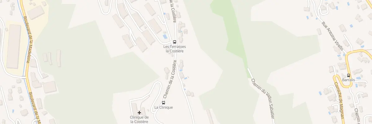 Plan du 178 Che de la Costière à Nice