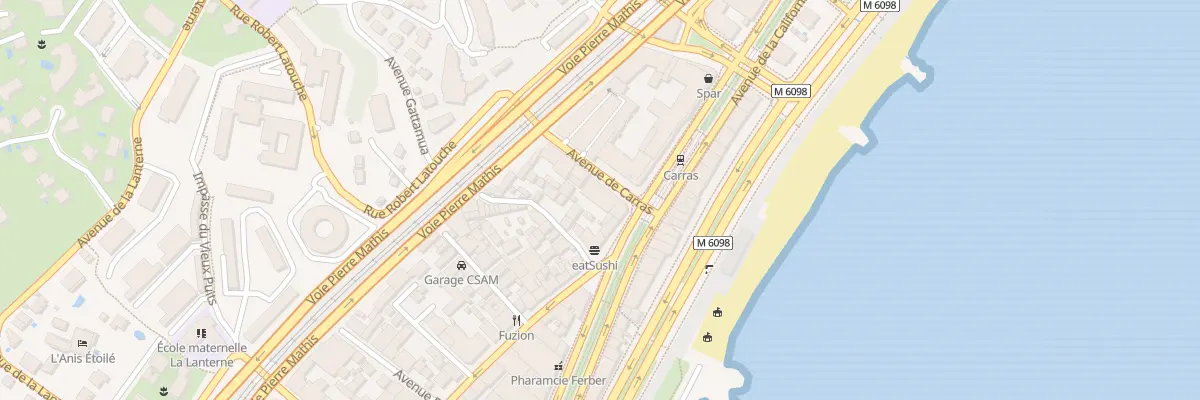 Plan du 3 Av de Carras à Nice