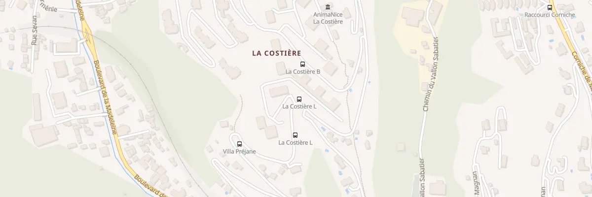 Plan du 140 Che de la Costière à Nice
