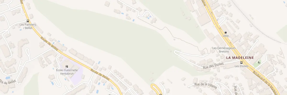 Plan du 216 Rte de Bellet à Nice