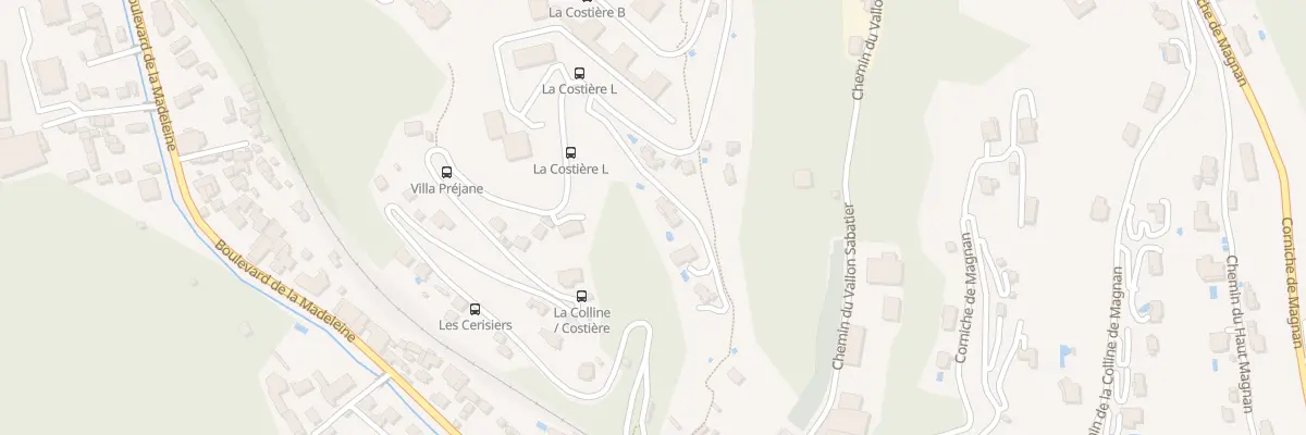 Plan du 90 Che de la Costière à Nice