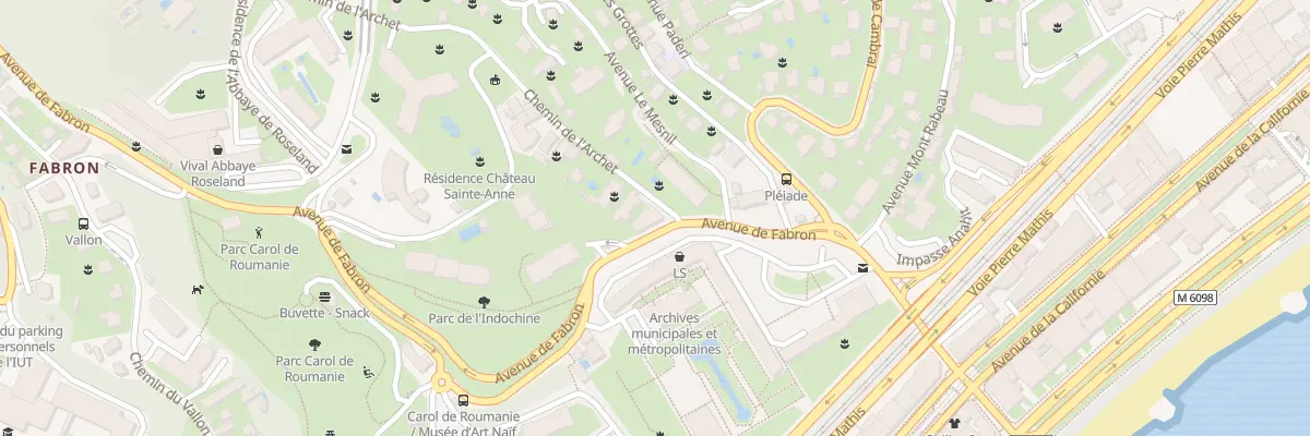 Plan du 26 Av de Fabron à Nice
