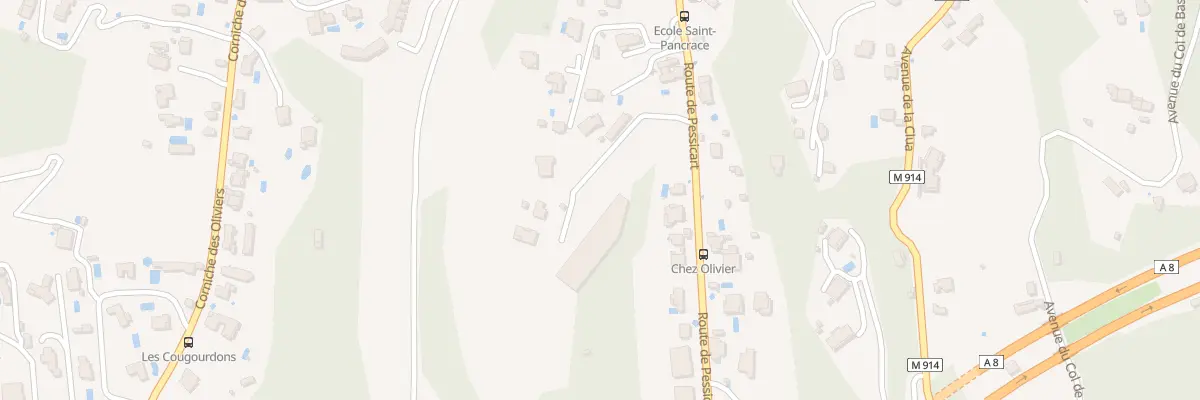 Plan du 455T Av de Pessicart à Nice