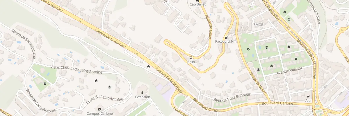 Plan du 59 Rte de Bellet à Nice