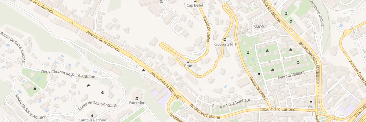 Plan du 60 Rte de Bellet à Nice