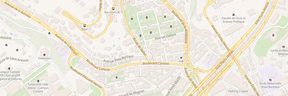 Plan du 2B Rte de Bellet à Nice