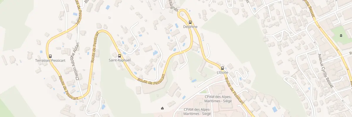 Plan du 293 Av de Pessicart à Nice