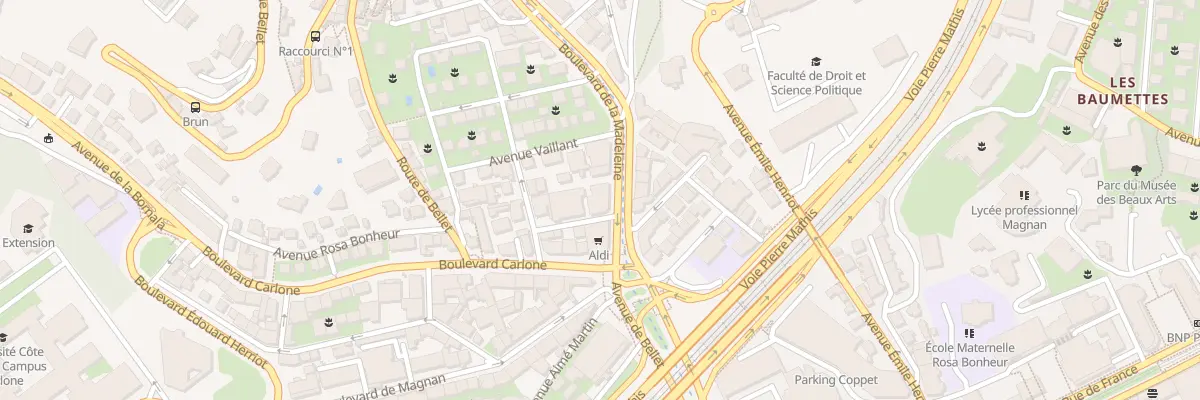 Plan du 3 Bd de la Madeleine à Nice