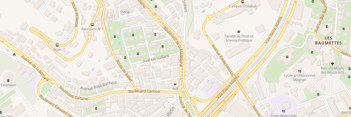 Plan du 7 Bd de la Madeleine à Nice