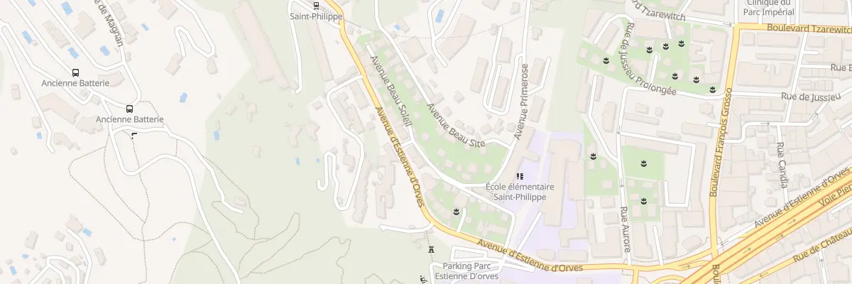 Plan du 3 Av Beau Site à Nice