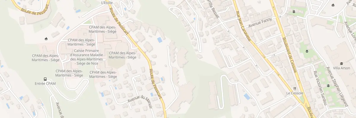 Plan du 288 Av de Pessicart à Nice