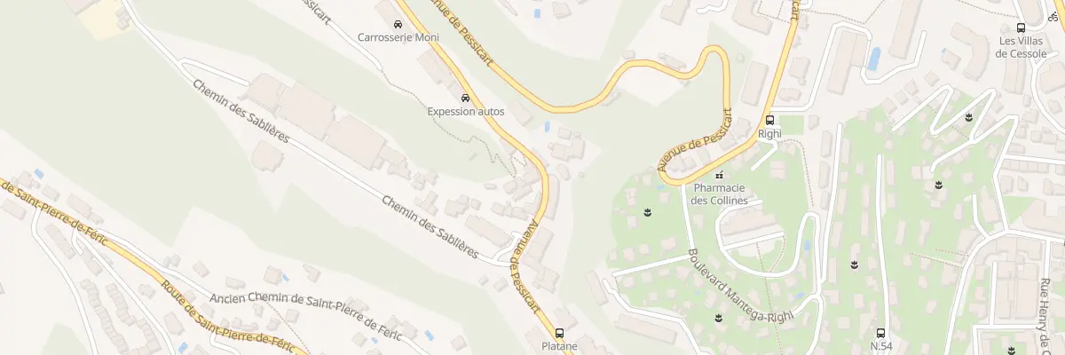 Plan du 83 Av de Pessicart à Nice
