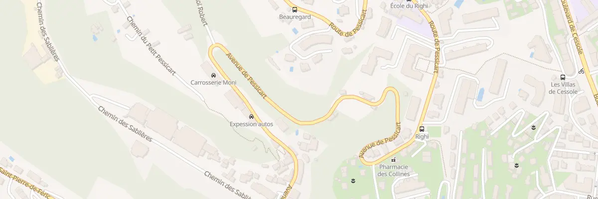 Plan du 225 Av de Pessicart à Nice
