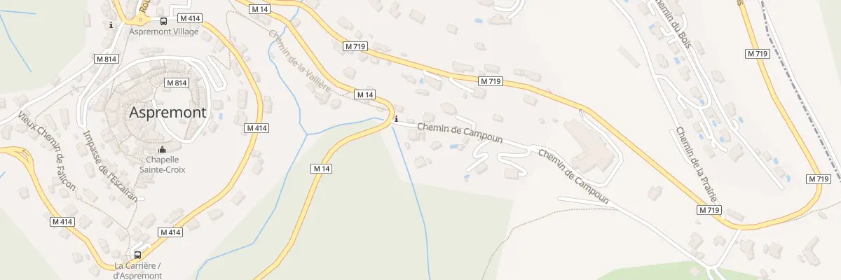 Plan du 8 Che de Campoun à Aspremont