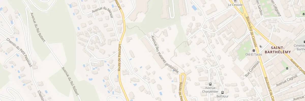 Plan du 222 Av de Pessicart à Nice