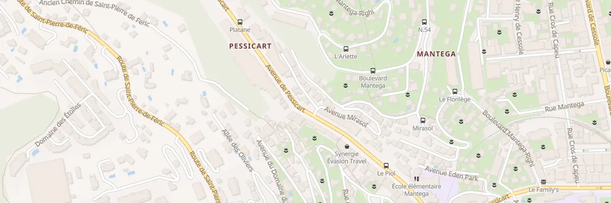 Plan du 56B Av de Pessicart à Nice