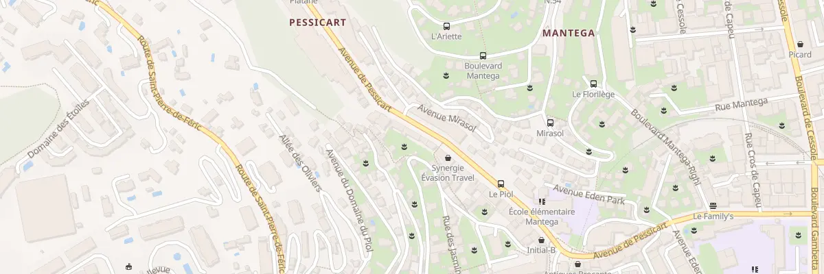 Plan du 59 Av de Pessicart à Nice
