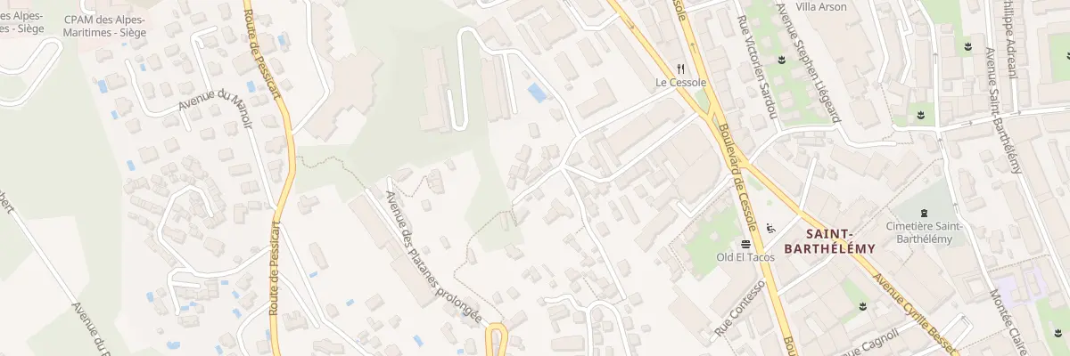 Plan du 18 Av des Platanes à Nice