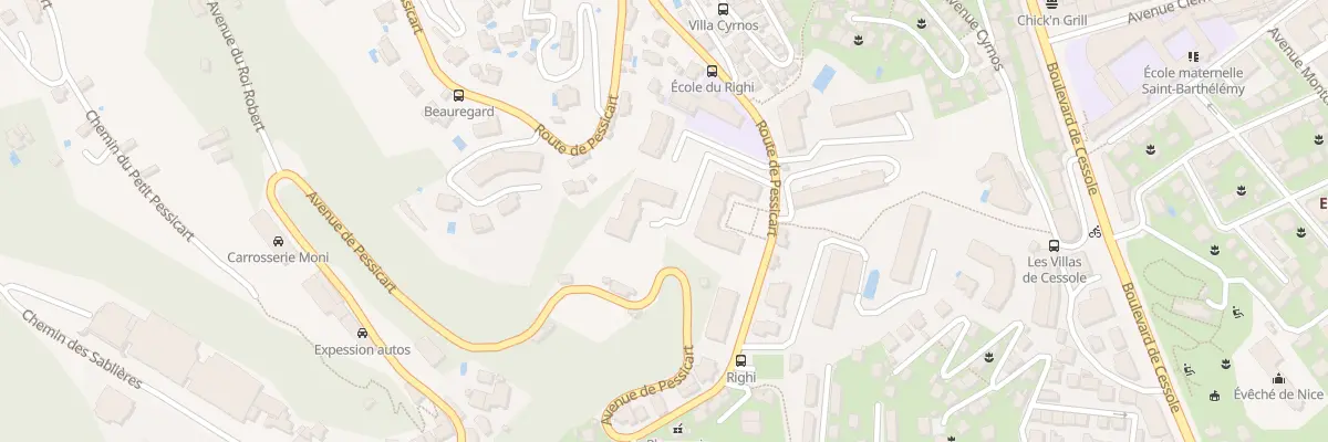 Plan du 183 Av de Pessicart à Nice
