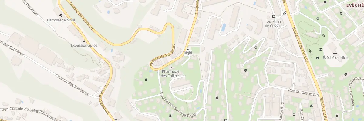 Plan du 166 Av de Pessicart à Nice
