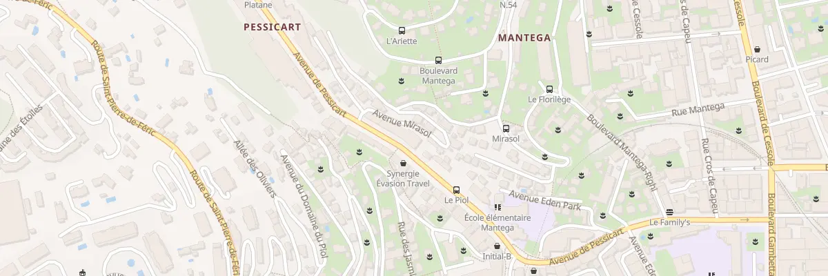 Plan du 50 Av de Pessicart à Nice