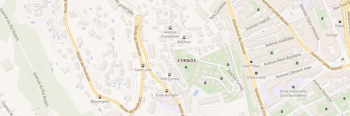 Plan du 91 Av Cyrnos à Nice