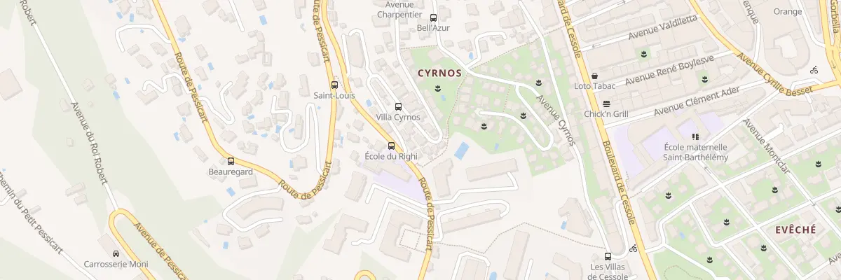 Plan du 109 Av Cyrnos à Nice