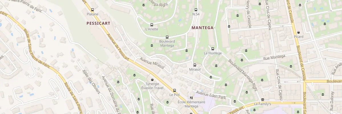 Plan du 1T Av Mirasol à Nice