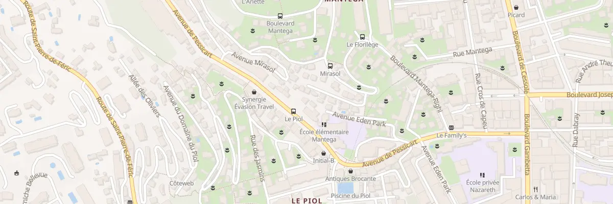 Plan du 34B Av de Pessicart à Nice