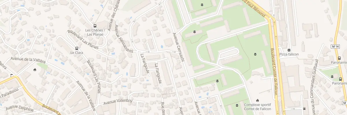 Plan du 25B Av Cernuschi à Nice