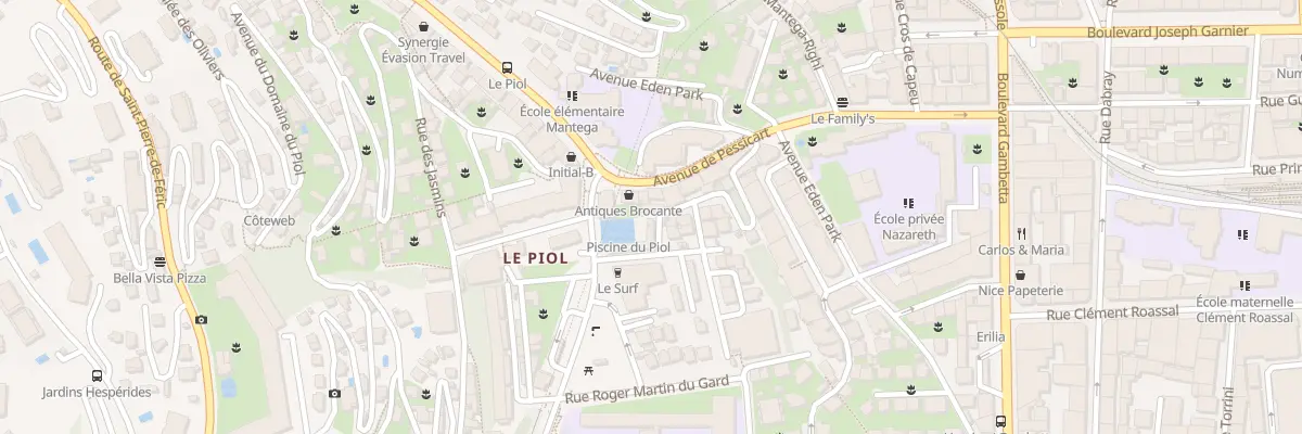 Plan du 27 Av de Pessicart à Nice