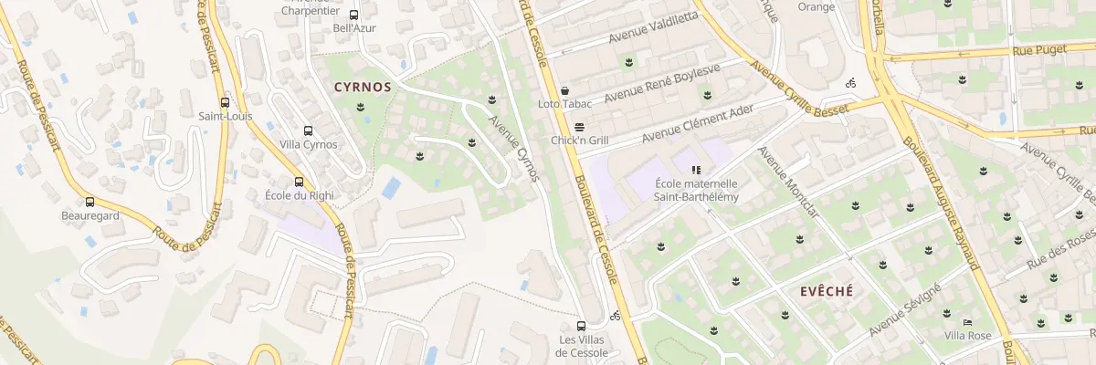 Plan du 20 Av Cyrnos à Nice