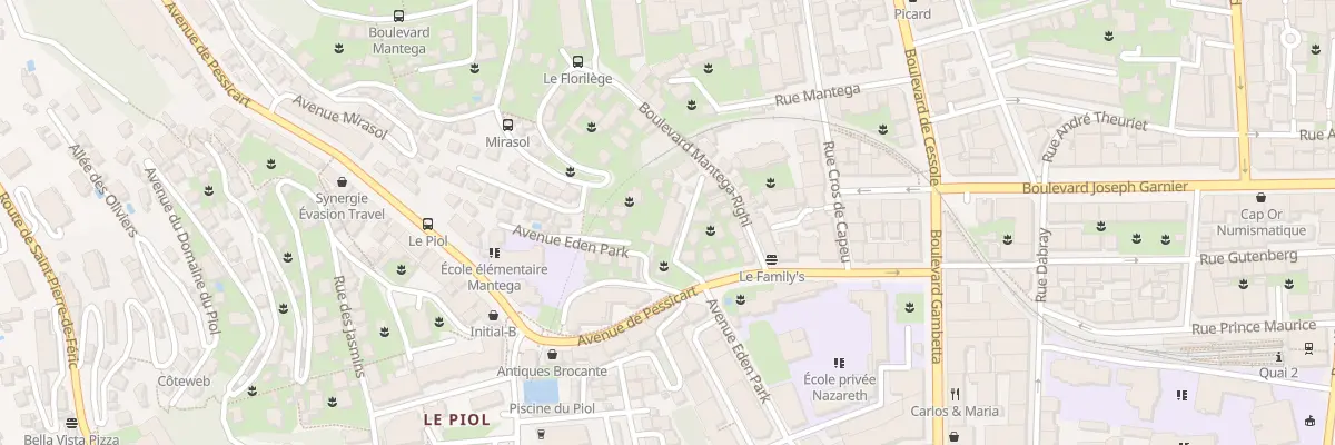 Plan du 24 Av de Pessicart à Nice