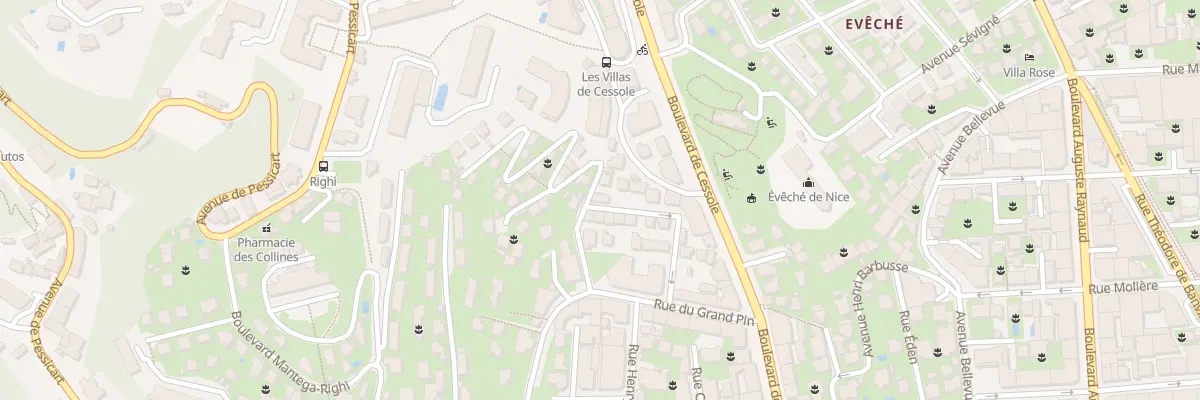 Plan du 6 Che de la Pinède à Nice