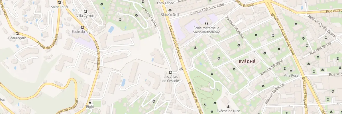 Plan du 2 Av Cyrnos à Nice