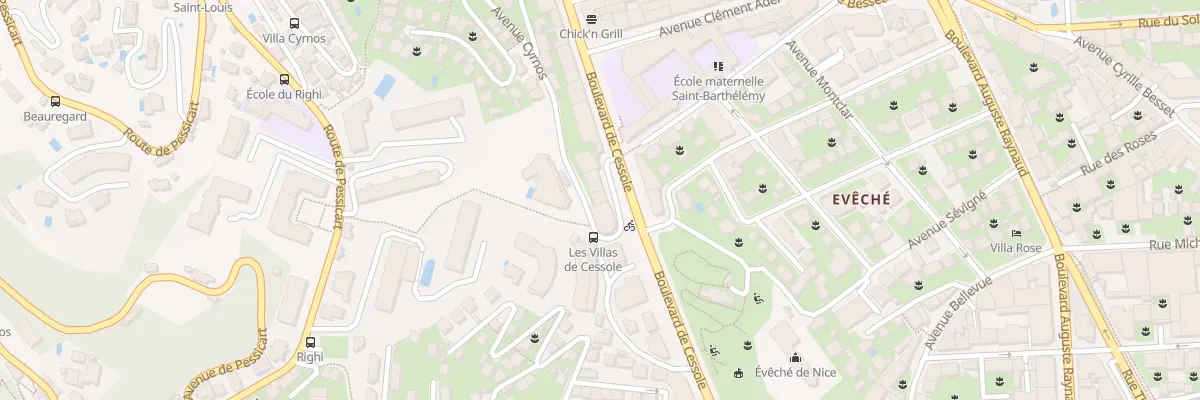Plan du 4 Av Cyrnos à Nice