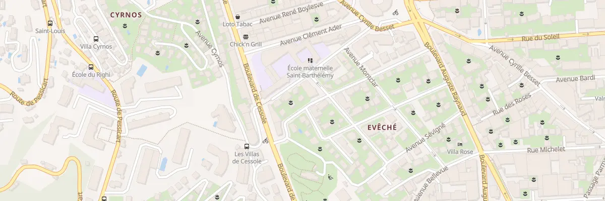 Plan du 24 Av de Castellane à Nice