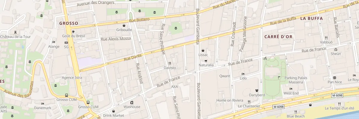 Plan du 3 Rue Dante à Nice