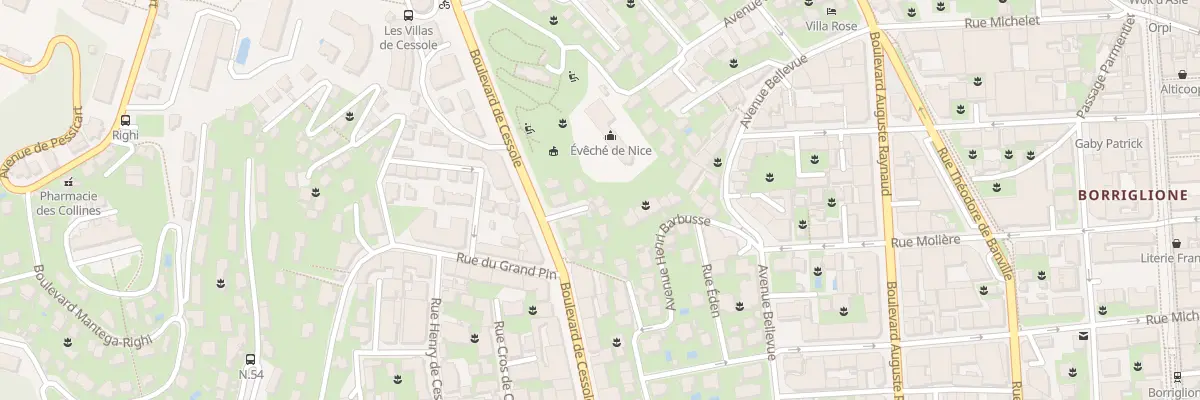 Plan du 36B Bd de Cessole à Nice