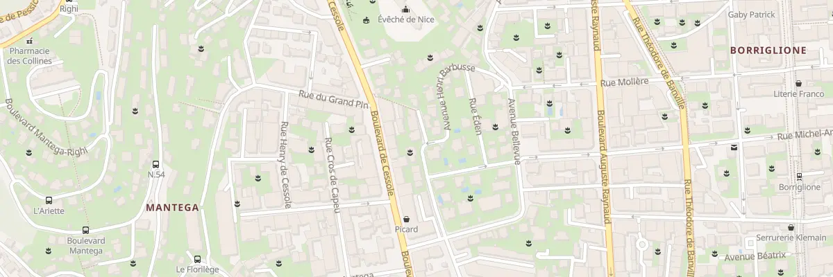 Plan du 21 Av Henri Barbusse à Nice