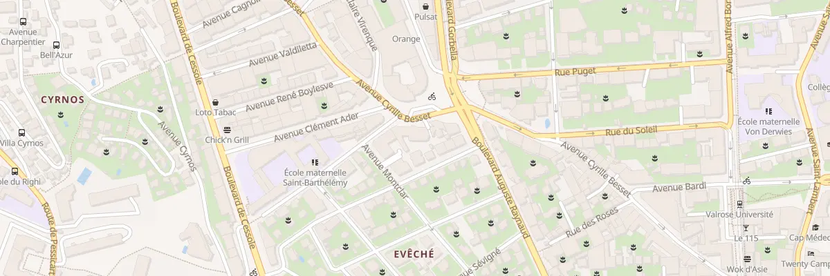 Plan du 51 Av Cyrille Besset à Nice