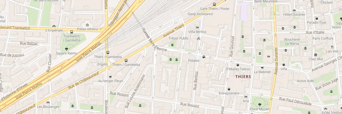Plan du 55 Av G Clemenceau à Nice