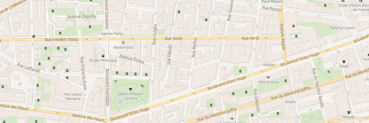 Plan du 5 Rue Berlioz à Nice