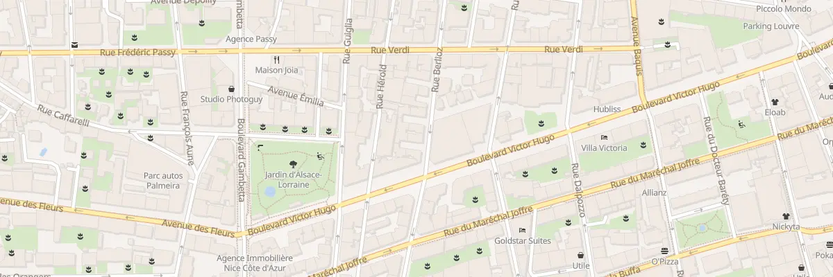Plan du 1B Rue Berlioz à Nice