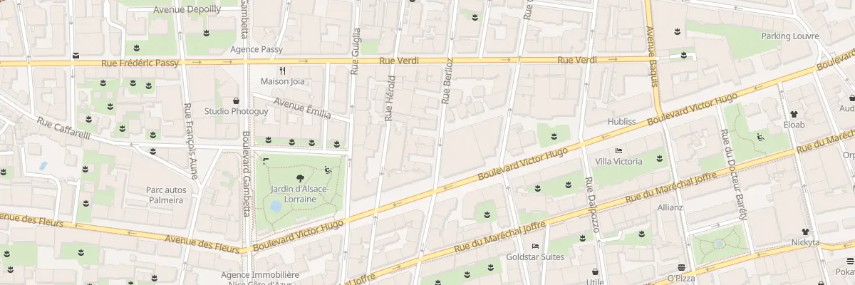 Plan du 3 Rue Berlioz à Nice