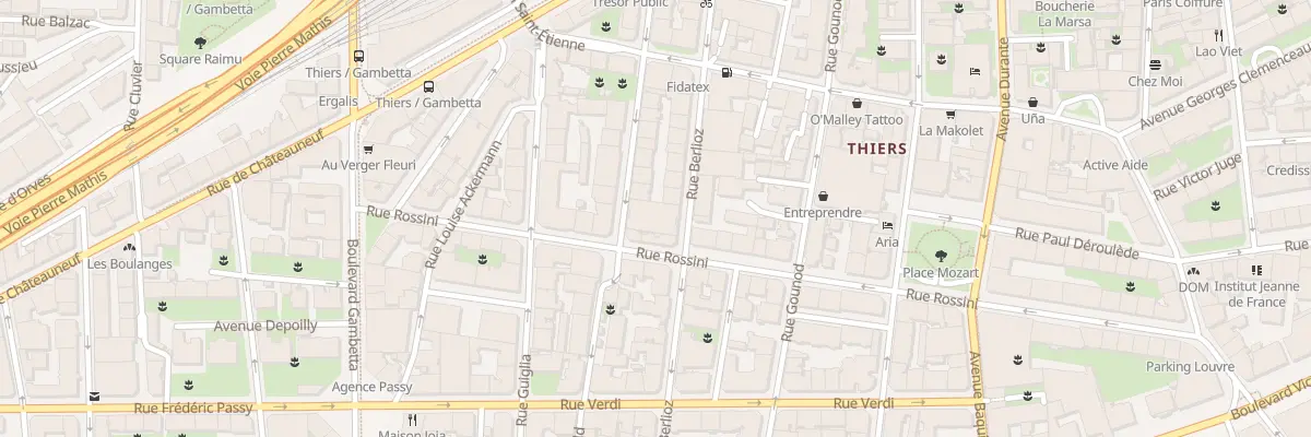 Plan du 25 Rue Berlioz à Nice
