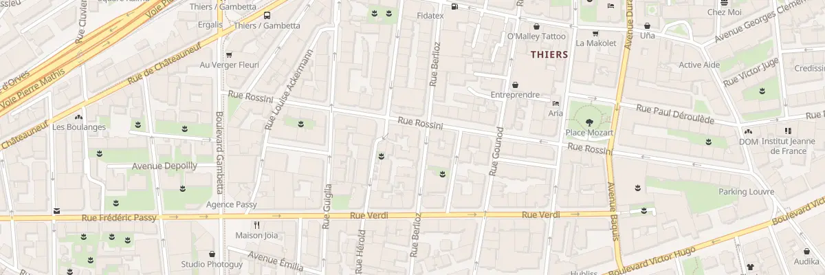 Plan du 21 Rue Berlioz à Nice