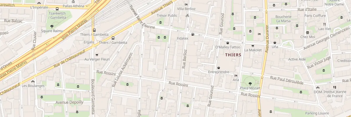 Plan du 33 Rue Berlioz à Nice